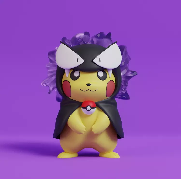 Pikachu cosplay Gastly