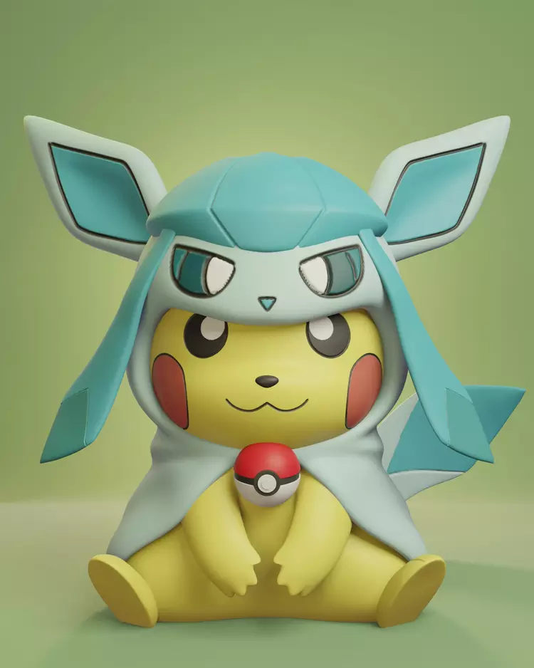 Pikachu cosplay Glaceon