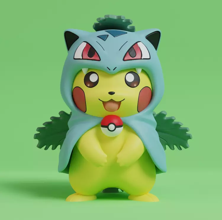 Pikachu cosplay Ivysaur