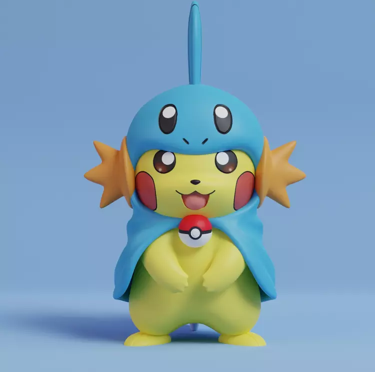 Pikachu cosplay Mudkip