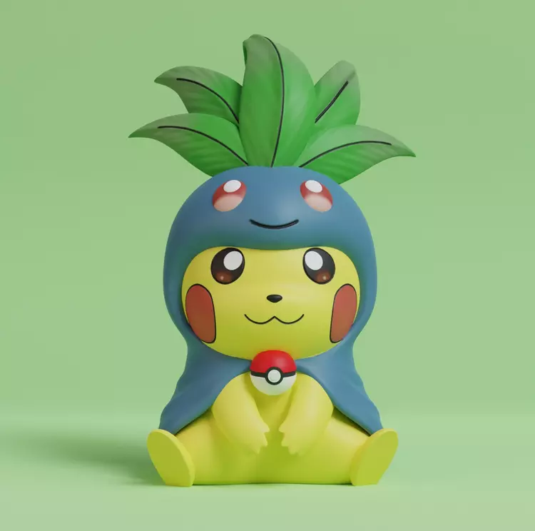 Pikachu cosplay Oddish