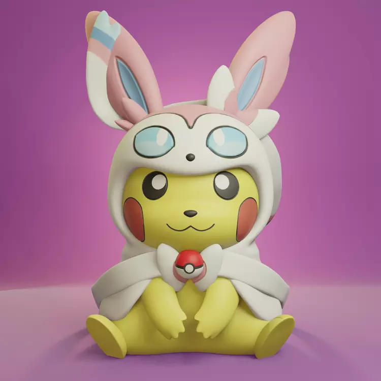 Pikachu cosplay Sylveon