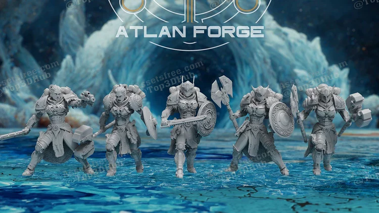 Asgardian Shield Maidens - Warhammer 40K - Atlan Forge