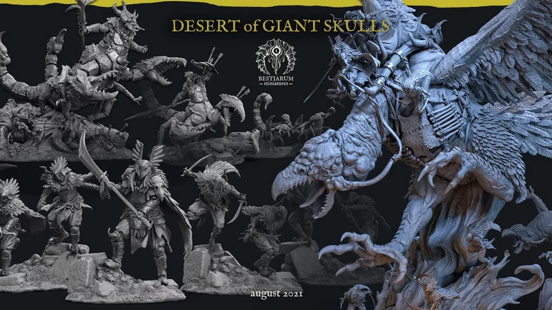 DESERT OF GIANT SKULLS - Bestiarum Miniatures