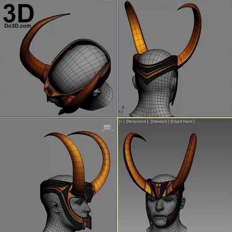 Loki helmet crown