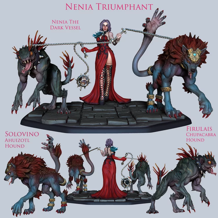 Nenia Triumphant - Bride of Frankenstein with Chupacabra and Ahuizot