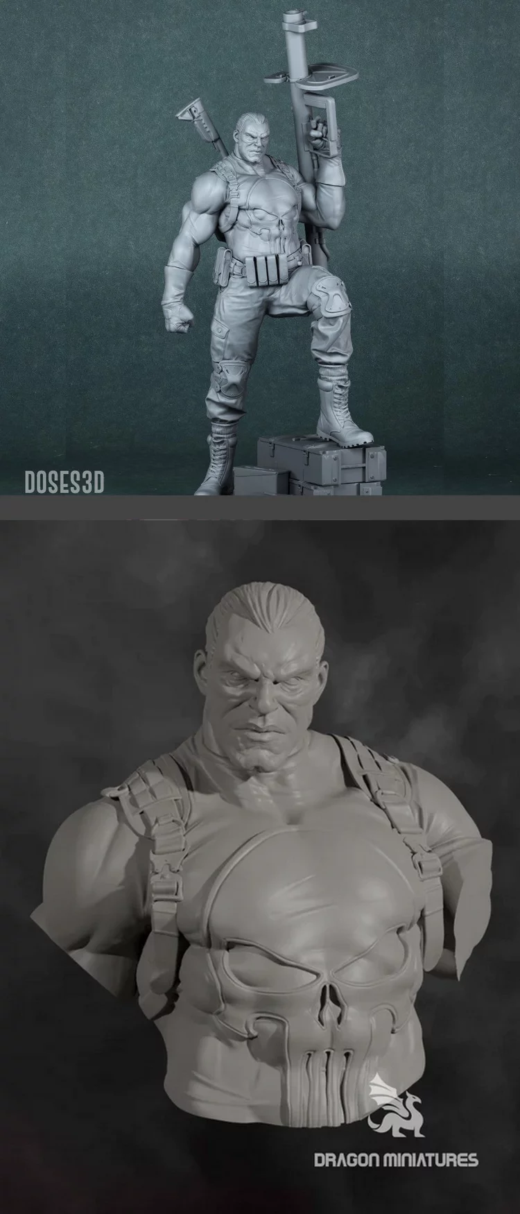 Punisher Statue and Bust