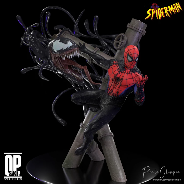 Spider-Man VS Venom Statue