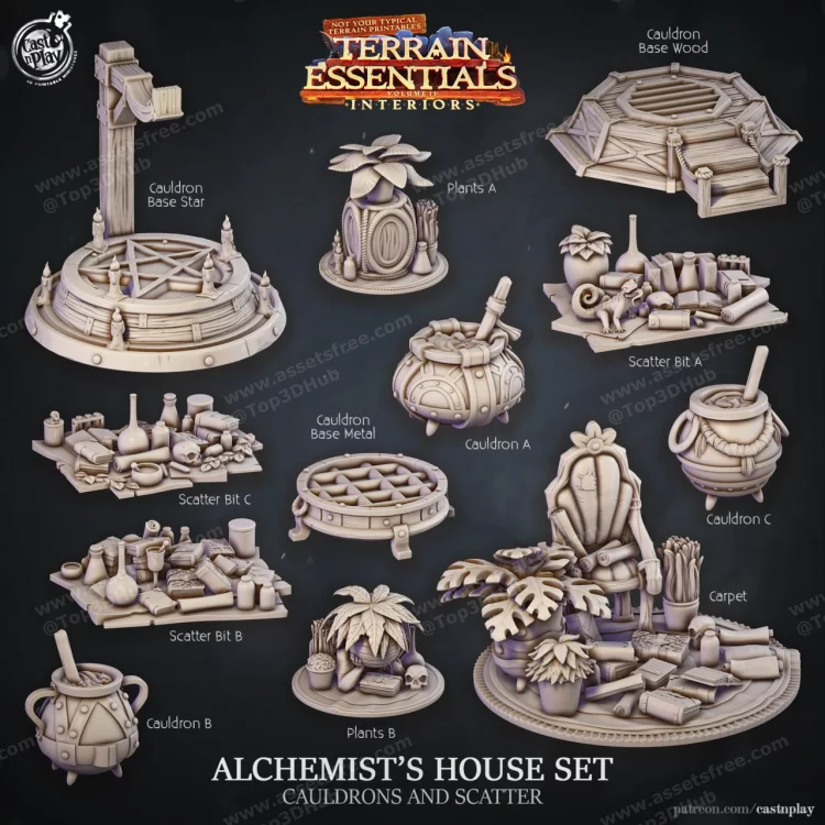 Alchemists House Cauldrons and Scatter