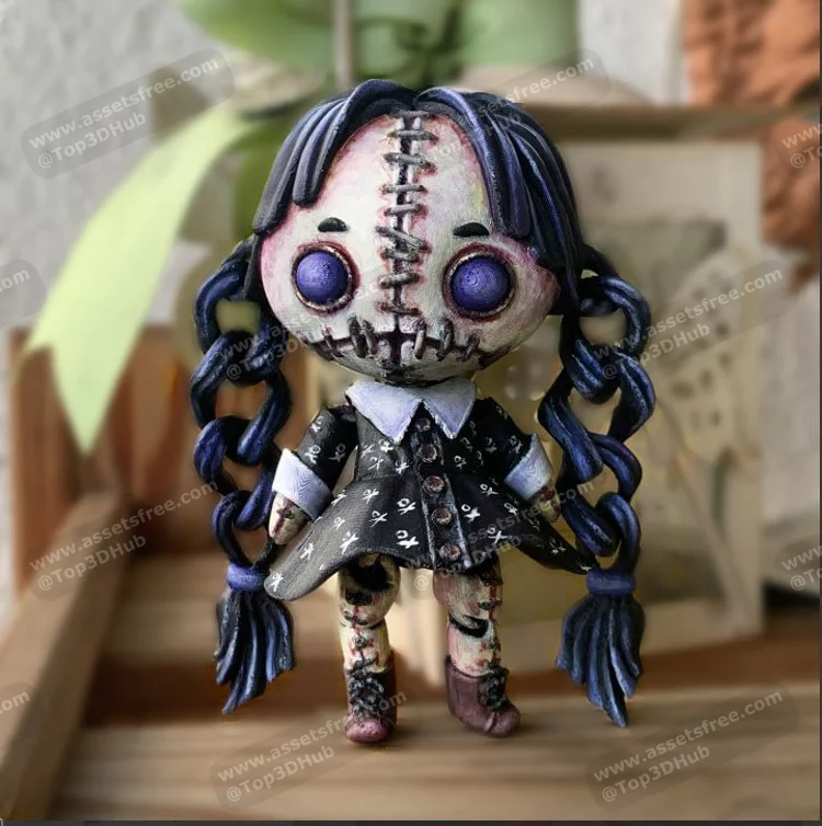 Articulated Creepy Doll - Wednesday Addams