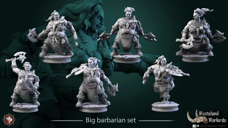 Big barbarian set - White Werewolf Tavern - WasteLand Warlords - August 2023