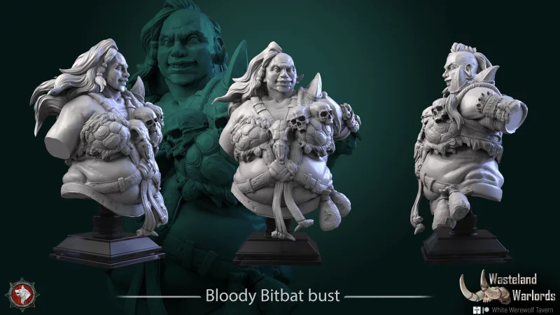 Bloody Bitbat bust White Werewolf Tavern WasteLand Warlords August 2023nbsp‣ AssetsFreecom