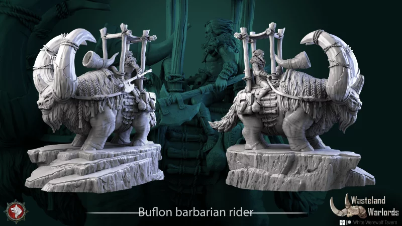 Buflon barbarian rider White Werewolf Tavern WasteLand Warlords August 2023nbsp‣ AssetsFreecom