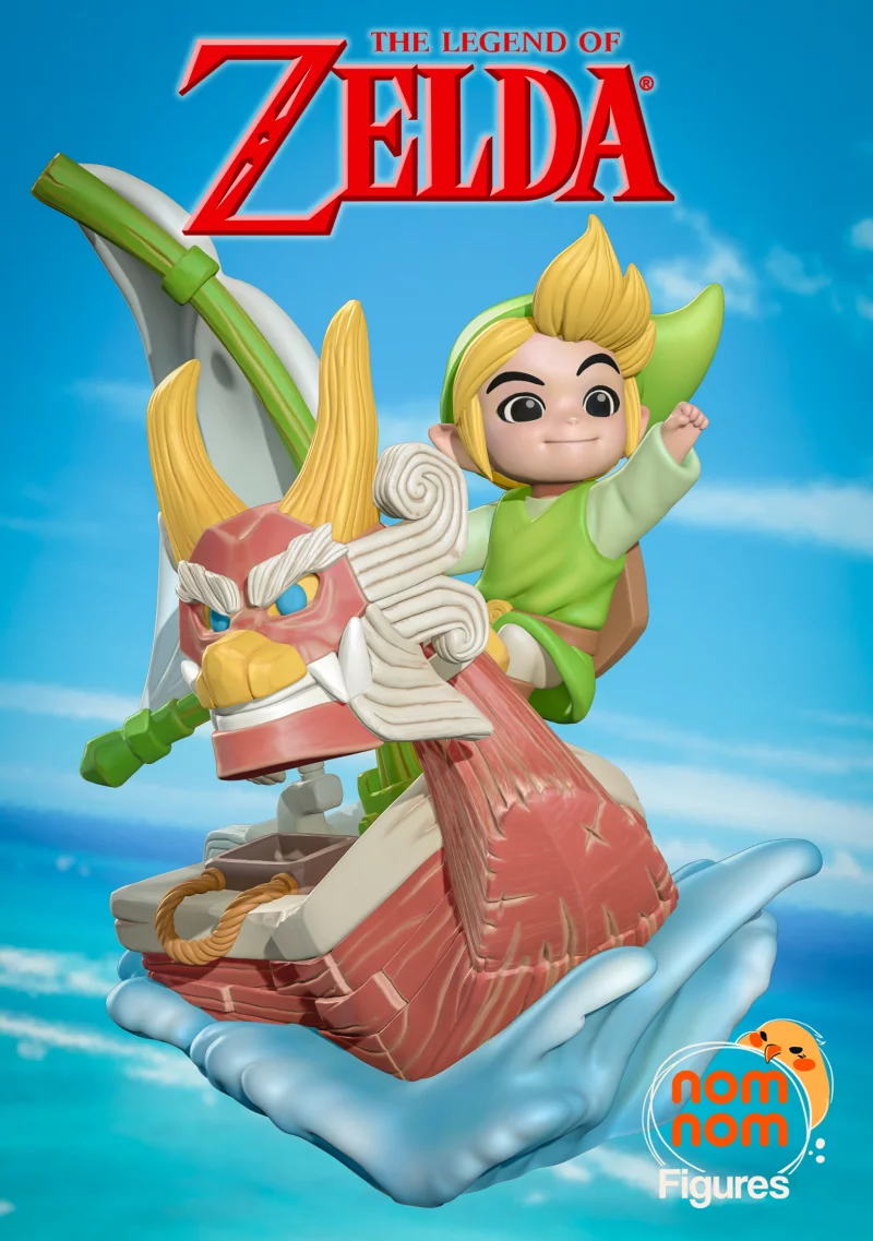 Chibi Wind Waker Link on the King of Red Lions