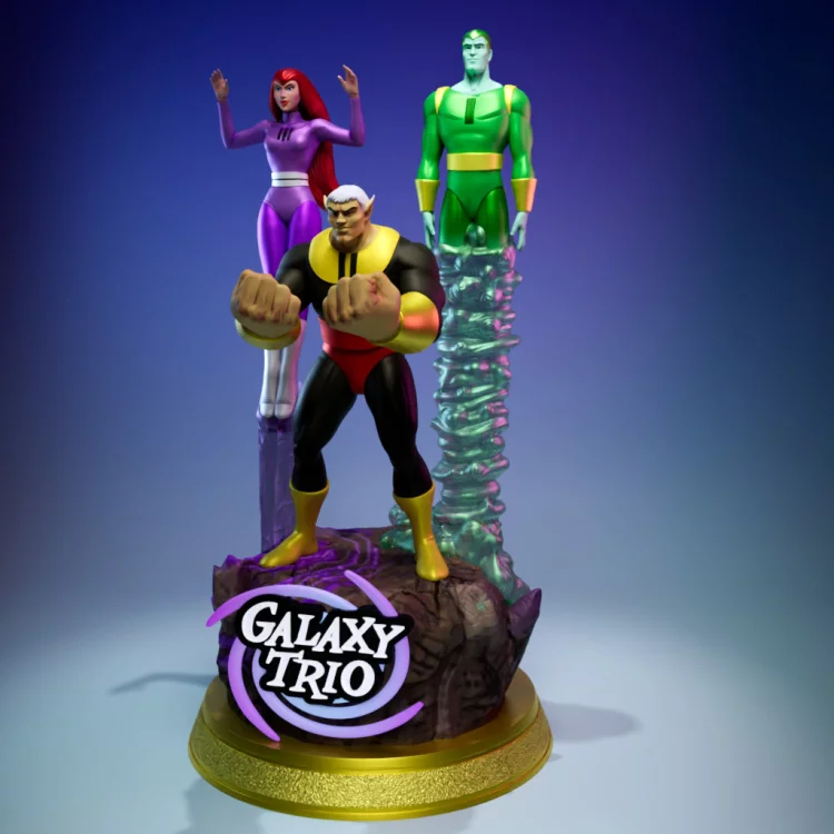 Meteor Man Gravity Girl Vapor Man The Galaxy Trionbsp‣ AssetsFreecom
