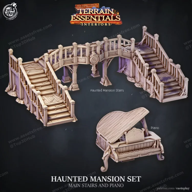 Haunted Mansion Stairs and Piano