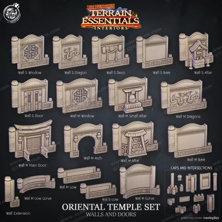 Oriental Temple Walls and Doorsnbsp‣ AssetsFreecom