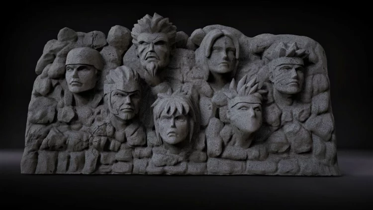 Mountain with Naruto heroes