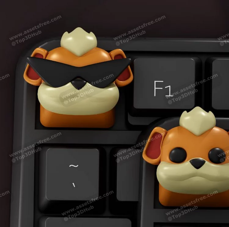 Pokemon keycap - Growlithe