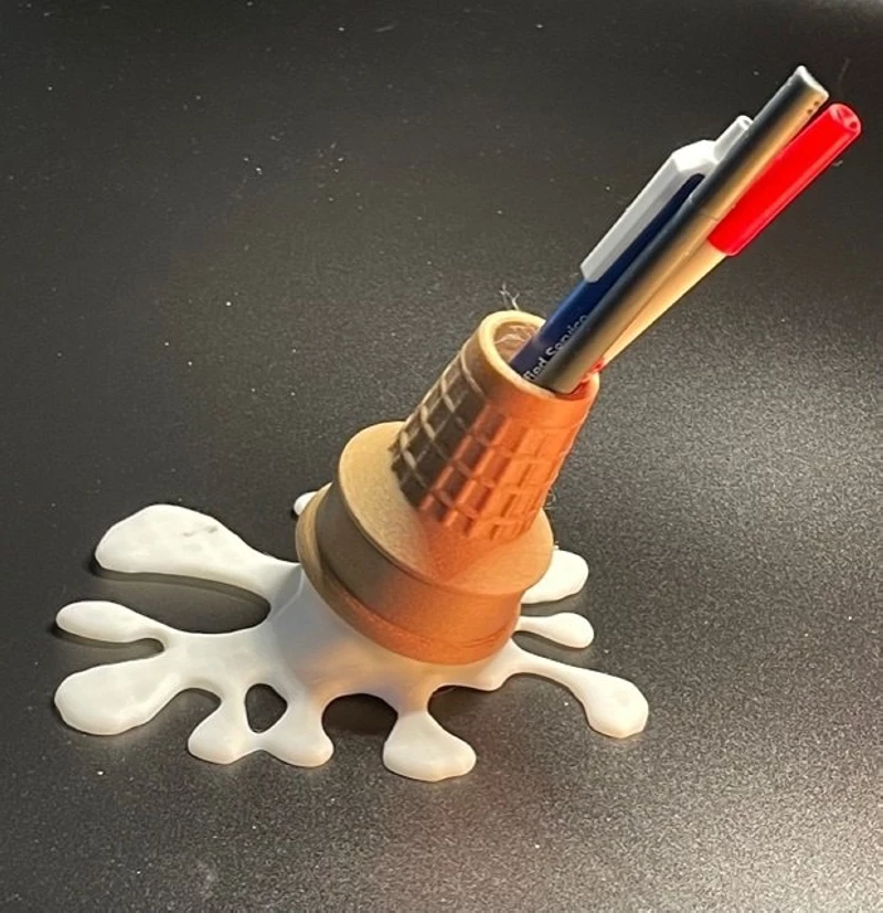 Ice cream cone splat - pen holder