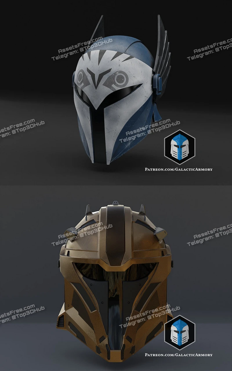 Armorer Spartan Helmet and Medieval Bo Katan Helmet