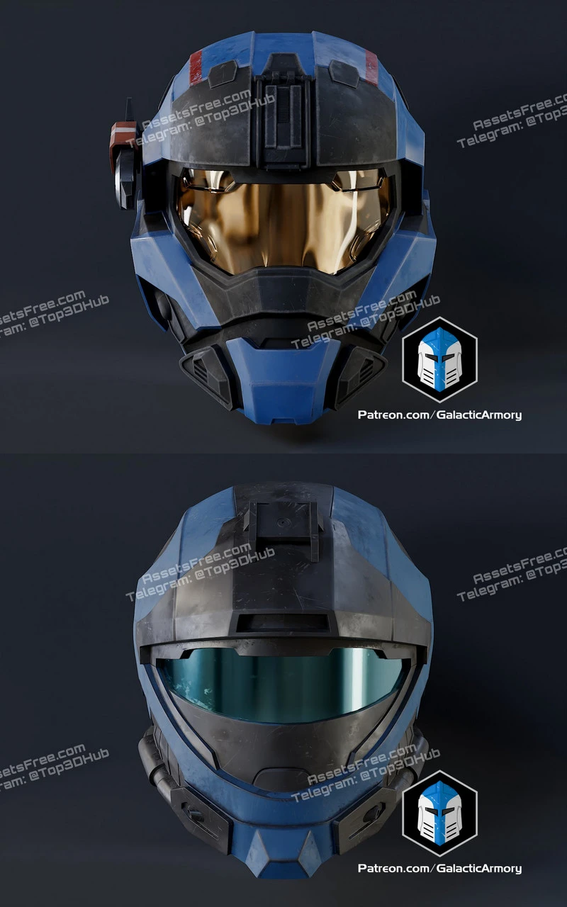 Halo Commando Helmet - Galactic Armory and Halo Recon Helmet - Galactic Armory