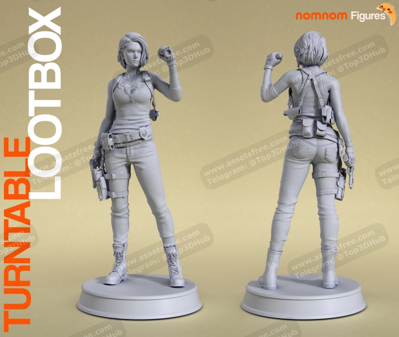 Jill Valentine from Resident Evil ‣ 3D print model ‣ AssetsFree.com