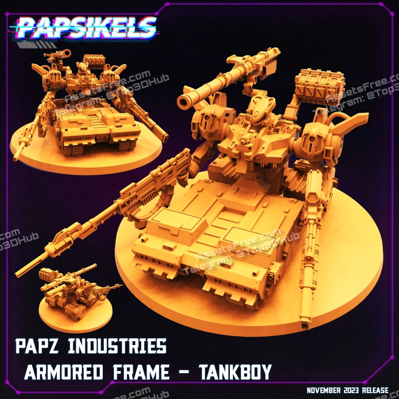 Papsikels - Cyberpunk - 202311 - Armored Frame Papz Industries Tankboy