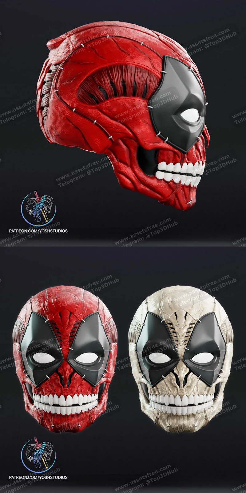 Skullified Deadpool Helmet