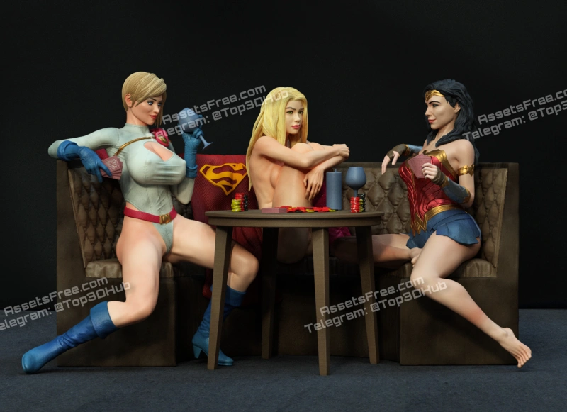 Super Hero girl - Poker strip