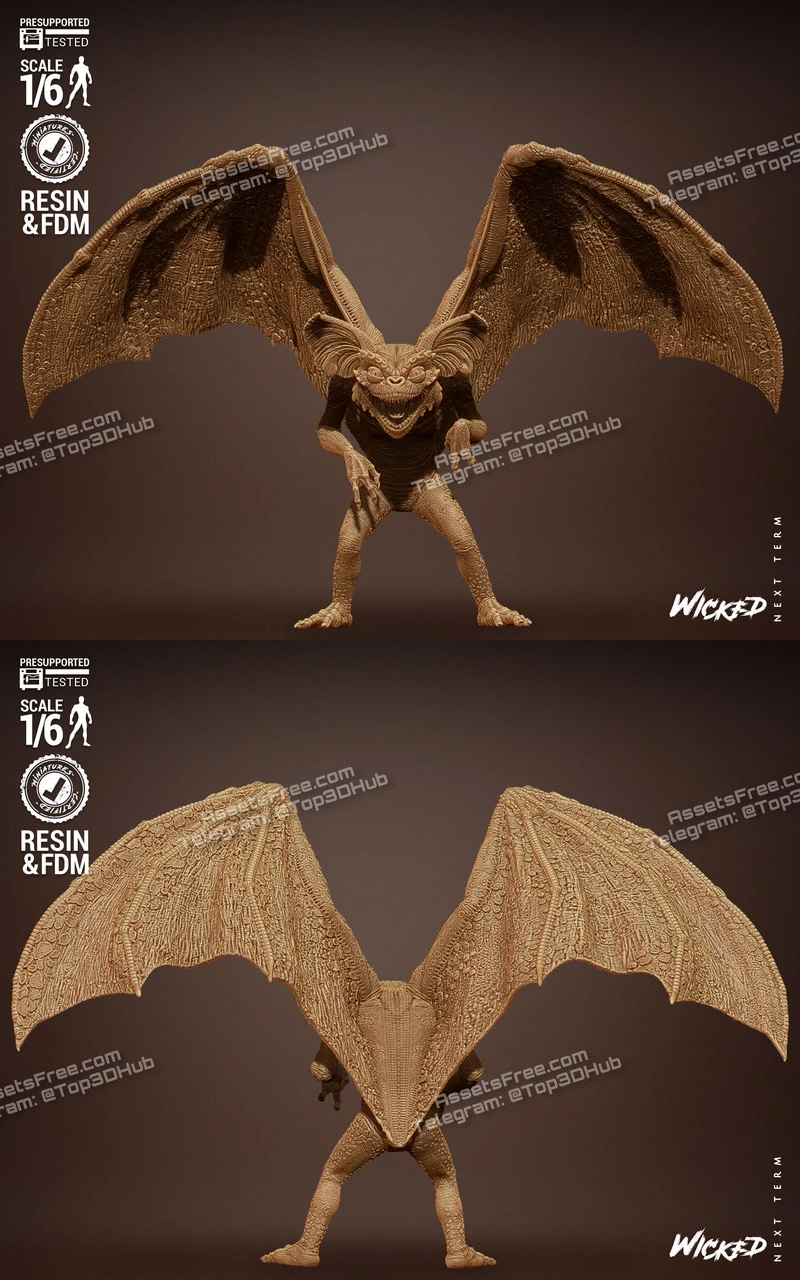 Gremlins Bat Sculpture