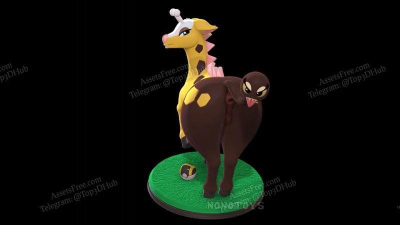 Girafarig ‣ 3d Print Model ‣ 7734