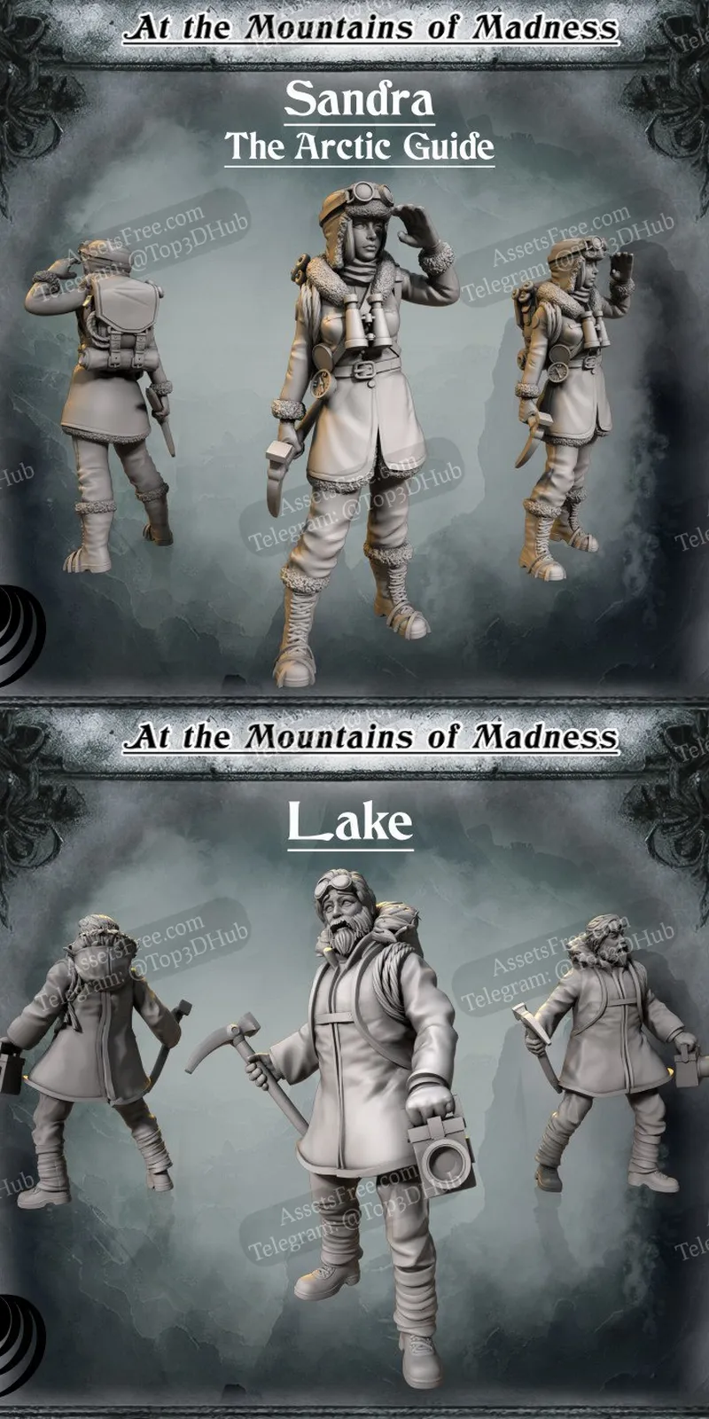 Sandra the Arctic Guide and Lake - At the Mountains of Madness