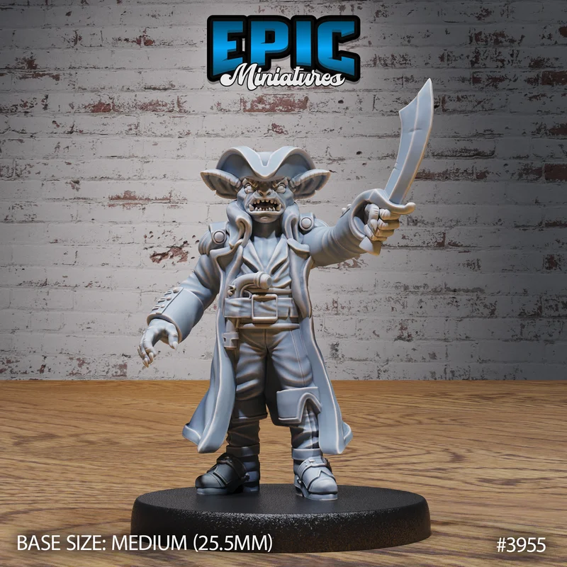 Kobold Pirate Captain (Medium)