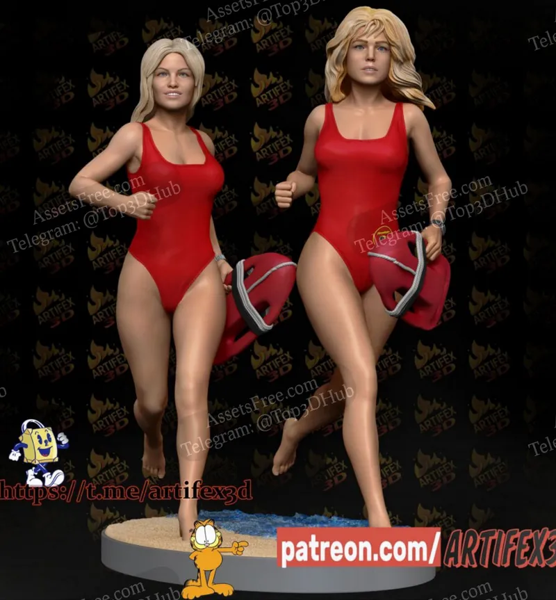 Baywatch Beauties: Pamela Anderson and Erika Eleniak Rule the Waves