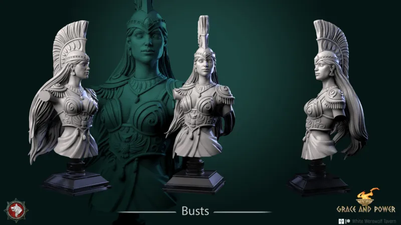 Athena bust: Goddess of Wisdom and Warfare - Bring Her Majesty to Life in 3D!