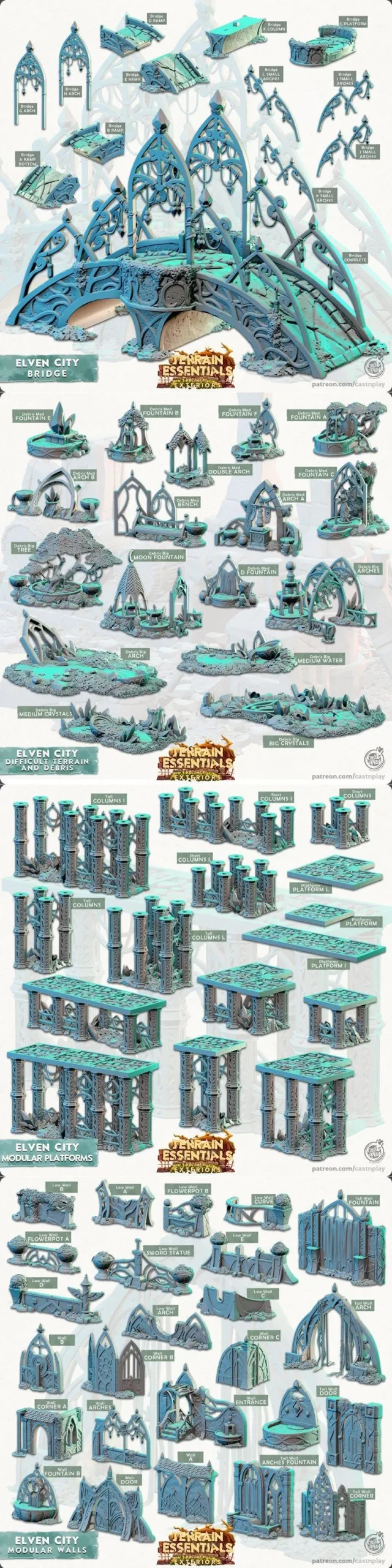 Cast n Play - Elven City Set