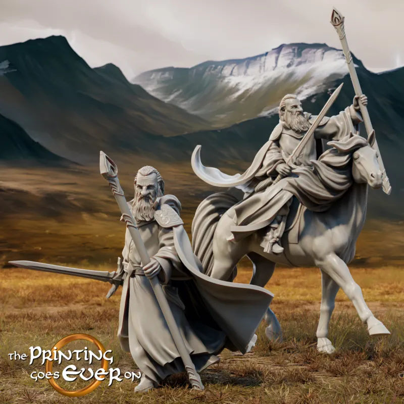 Gollnir the Wise - on foot and mounted