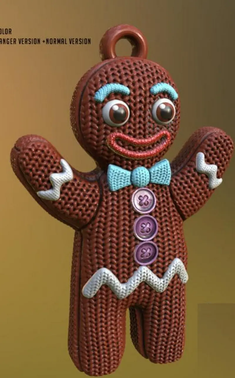 Knitted Ginger - Bread Man