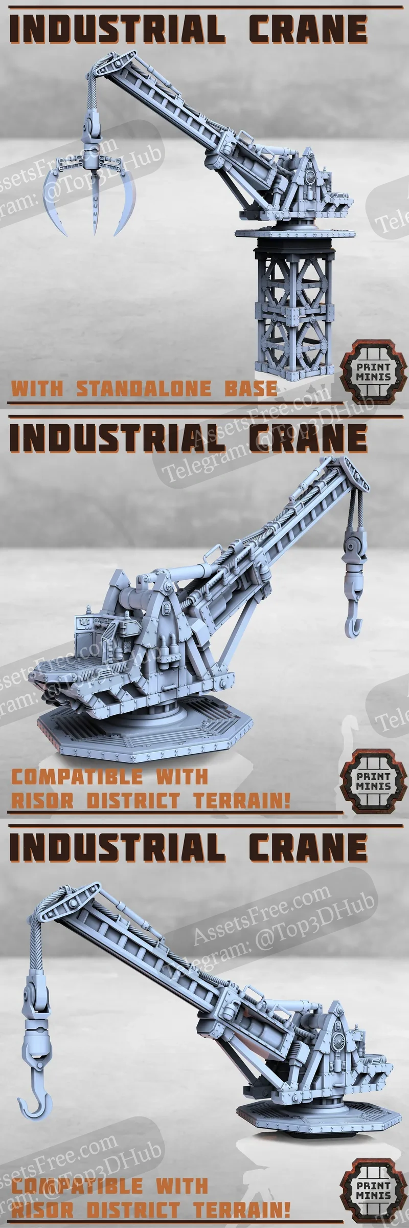 Industrial Crane with base