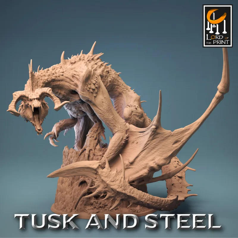 Lord of the Print - 202308 - Tusk and Steel - Black Chromatic Dragon Legendary
