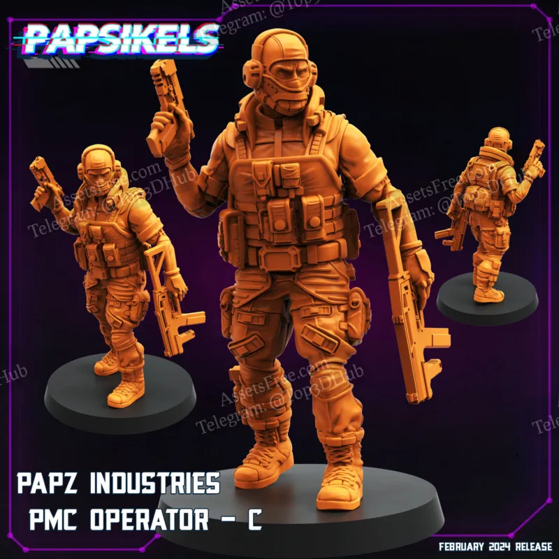 Papsikels Cyberpunk - 202402 - PAPZ Industries Pmc Operator C