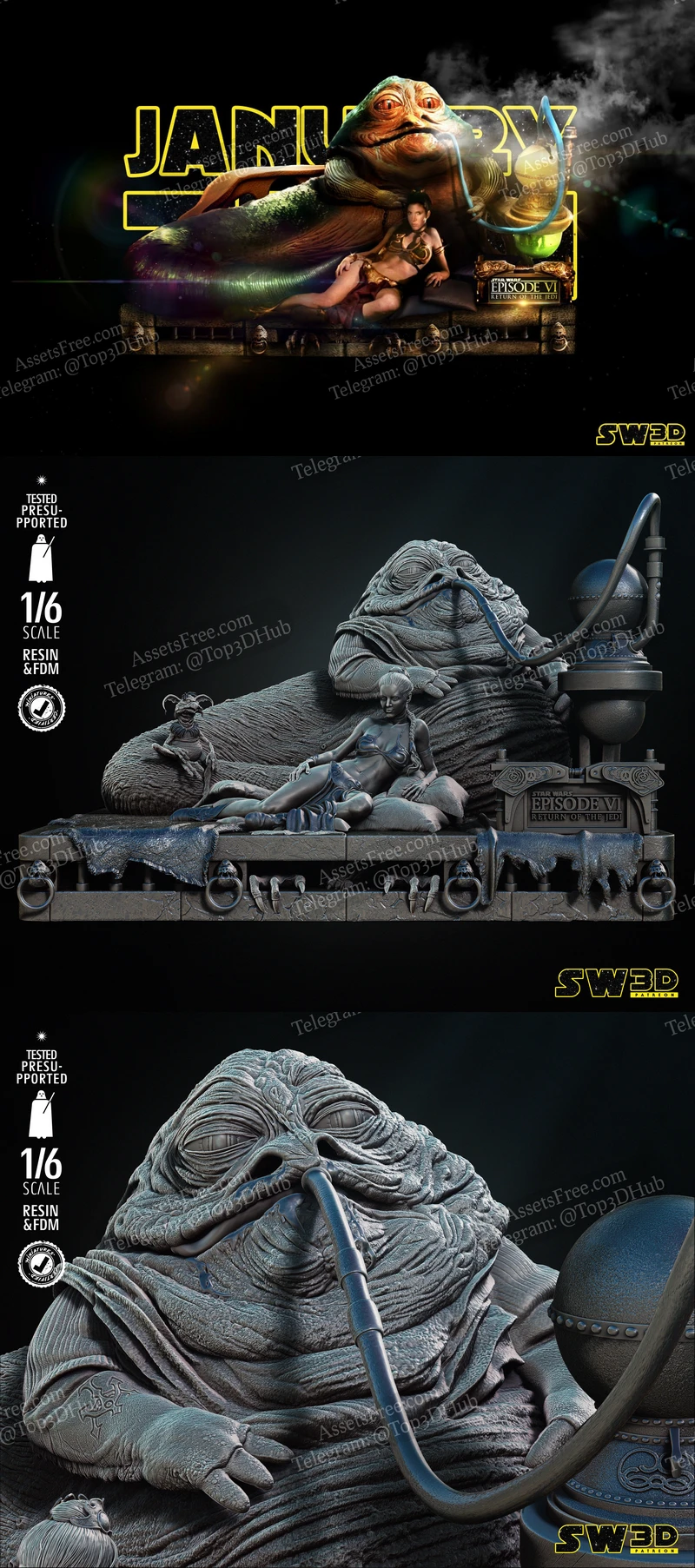 Star Wars - Jabba and Leia Diorama