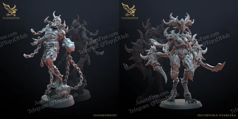 Uncage the Torment: 3D Print the "Tales Keeper - Demonhost" Miniature of Possessed Horror