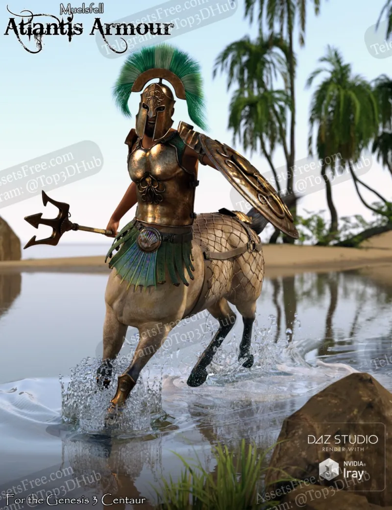 43571 - Muelsfell Atlantis Armour for the Centaur 7 Male - E-Arkham - [Clothing]