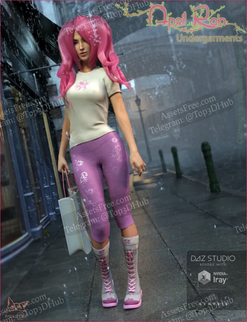 43617 - April Rain Undergarments for Genesis 3 Female(s) - BadKitteh Co - [Clothing]