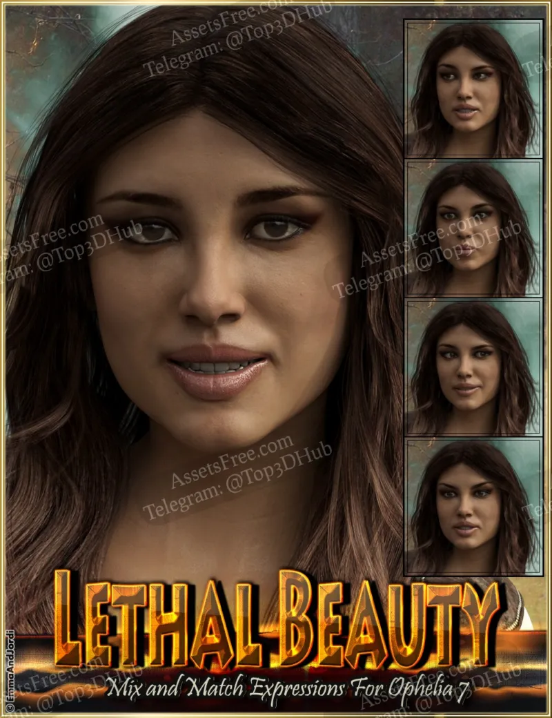 43627 - Lethal Beauty Mix and Match Expressions for Ophelia 7 and Genesis 3 Female(s) - EmmaAndJordi - [Expressions]