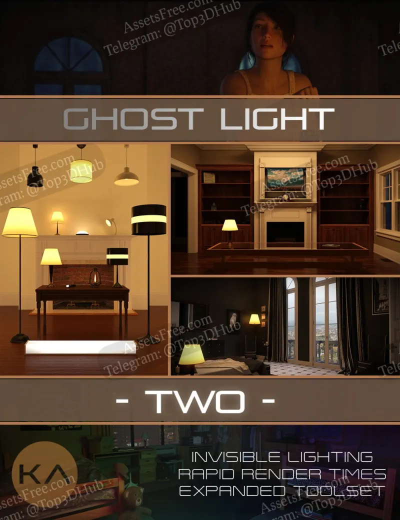 43797 - Iray Ghost Light Kit 2 - KindredArts - [Furniture]