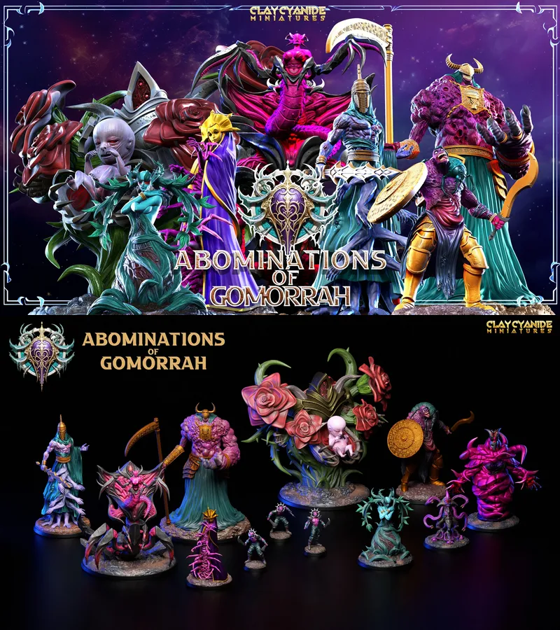 Clay Cyanide Miniatures - Abominations of Gomorrah - February 2024