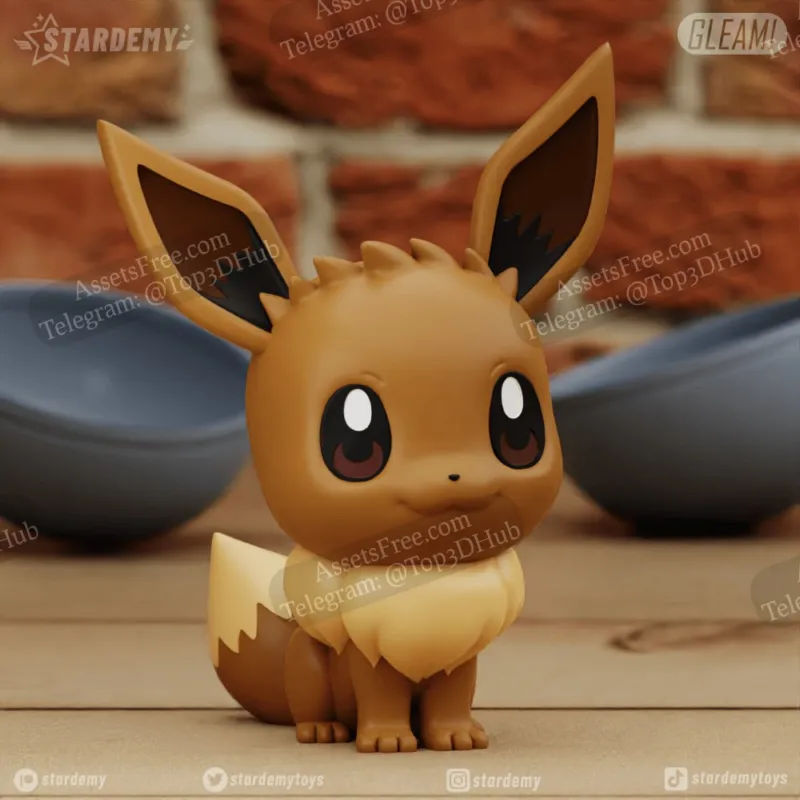Evolve Your Collection with Eevee: A Charming 3D Model Tribute